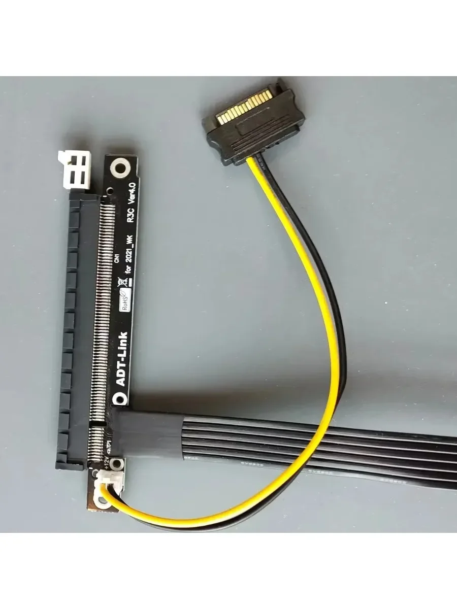 Mining PCIe Riser-Karte 1x zu 16x Adapter, kein USB-/Netzkabel erforderlich, PCI-E 4.0 X1 X16 GPU WK Riser-Adapter für AMD Nvidia Computer