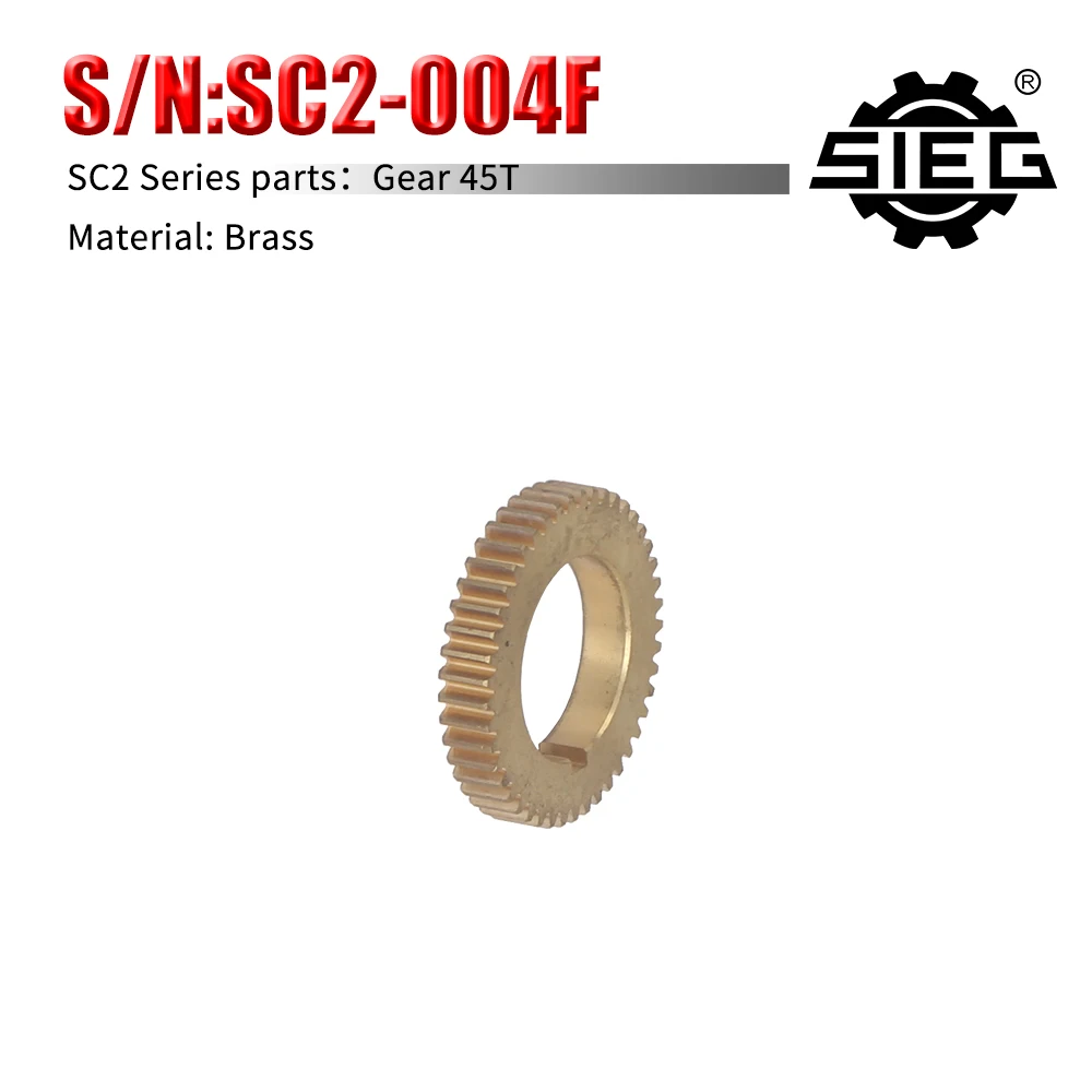 Spindle Gear 45 Teeth SEIG SC2-004&JET BD-X7&Grizzly G0765 Mini Lathe Steel Gear Spares