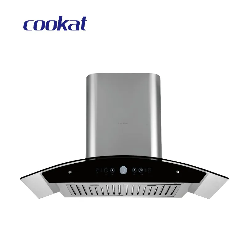 Eletrodomésticos para montagem na parede, exaustor canalizado/sem dutos com ventilador de 4 velocidades, exaustor de aço inoxidável durável