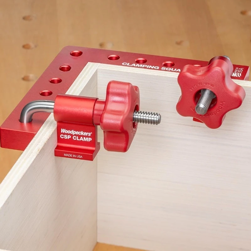 POPULAR.Clamping Squares Plus، 4 عبوات مربعات CSP، مشابك زاوية طويلة من الألومنيوم بطول 6.75 بوصة لأعمال النجارة،