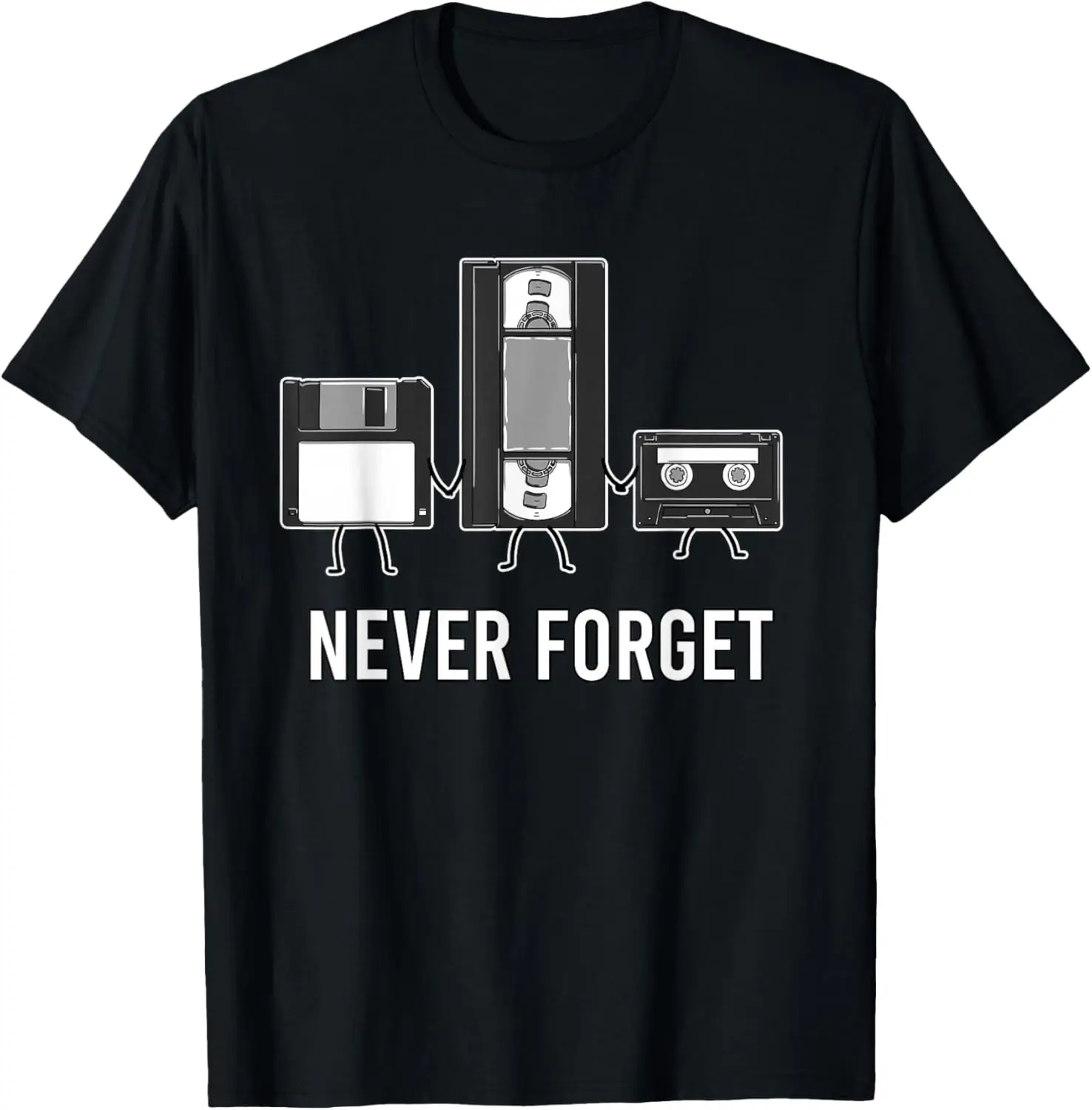 Never Forget Retro 80s 90s Vintage Video Game Gaming Gift T-Shirt Personalized Clothing Y2k Short Sleeve  Camisas Streetwear