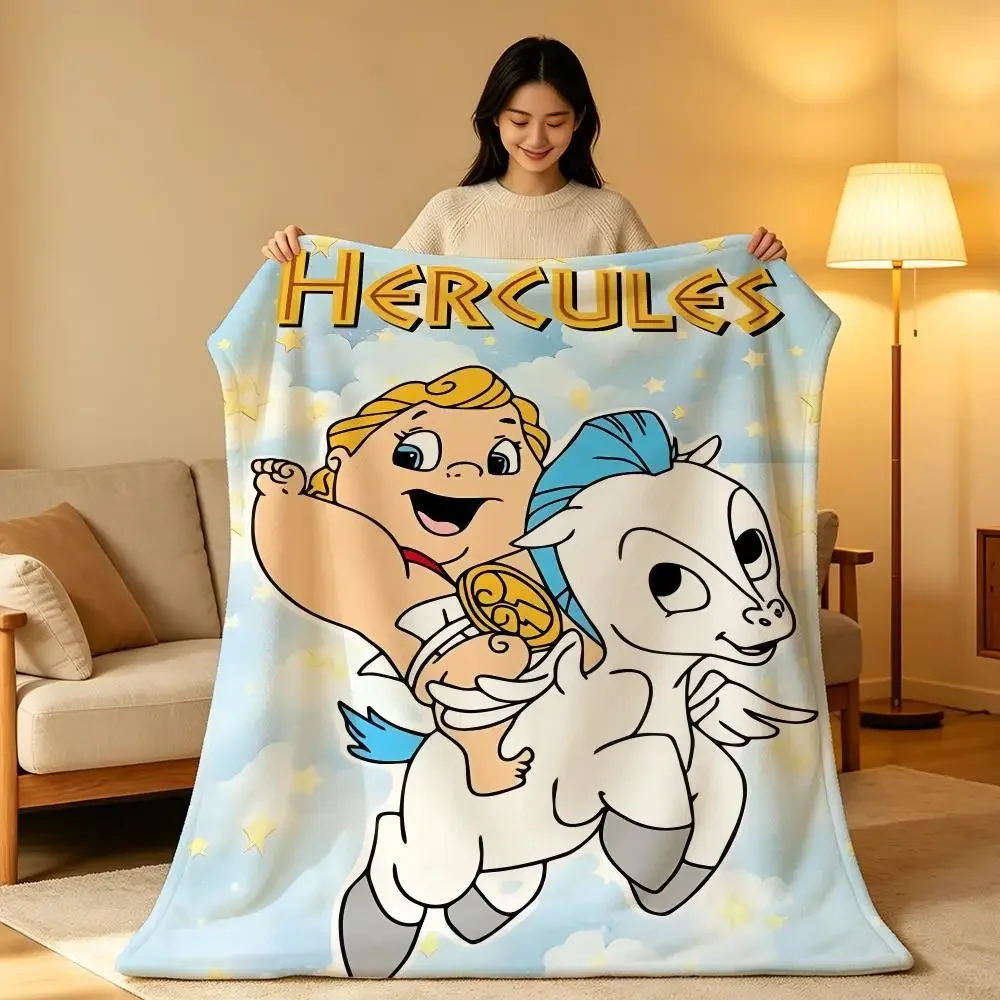 Myth H-Hercules Greek Hero Classic Popular Graphic Throw Soft Warm Flannel Blanket Lightweight for Sofa Bed Couch Travel Adults