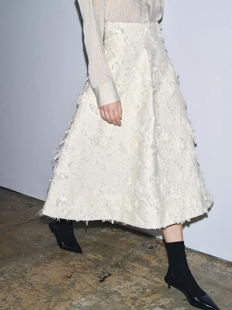 تنورة نسائية متوسطة الطول راقية مع تفاصيل شرابة وصلت حديثًا زي مسرح عرقي أنيق من ZA2025 #2