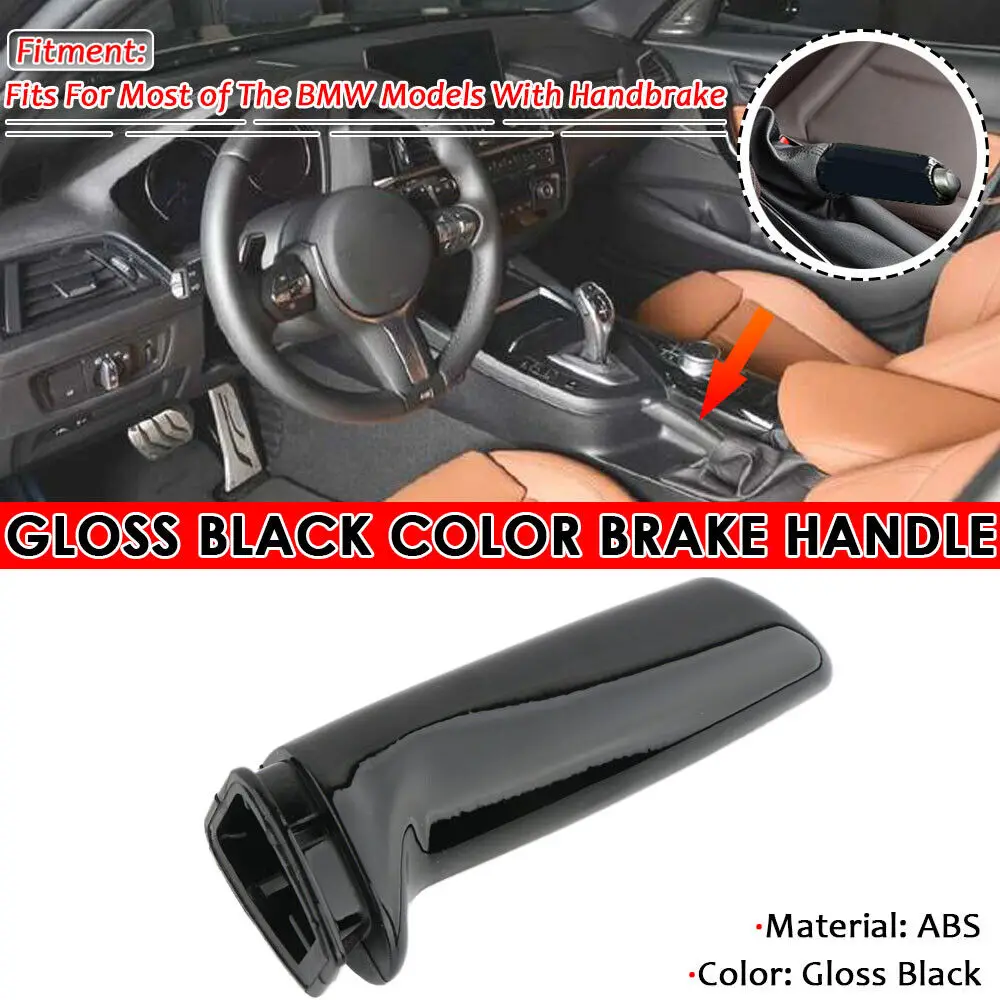 Universal Gloss Black Car Handbrake Grips Cover Interior Trim For BMW E46 E90 E92 E39 E60 F30 F34 F10 F20 F32 F80