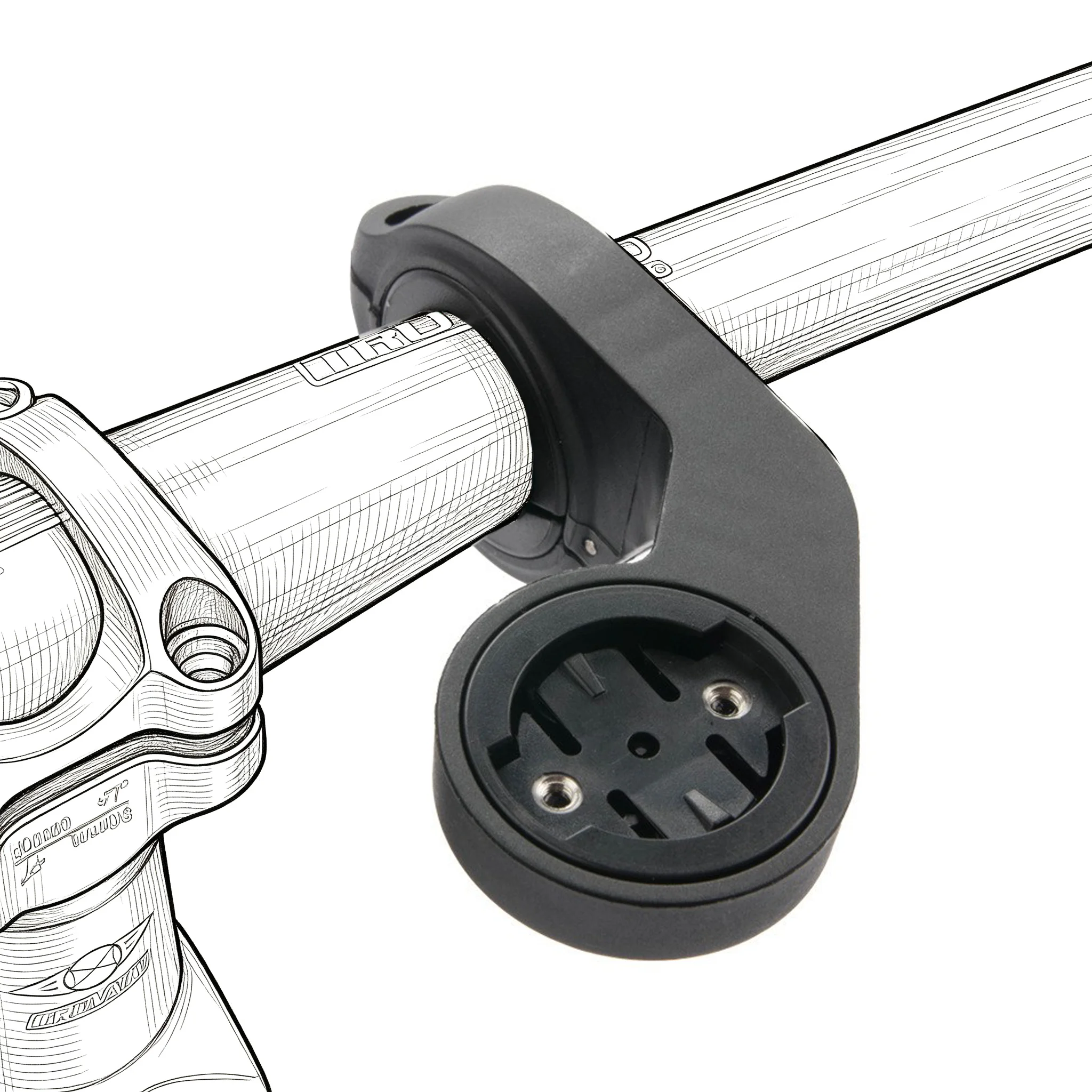 icycle Lenker-Computerhalterung für Garmin, mit GoPro-Adapter, MTB-Rennrad-Kamerahalterung – Detail 5
