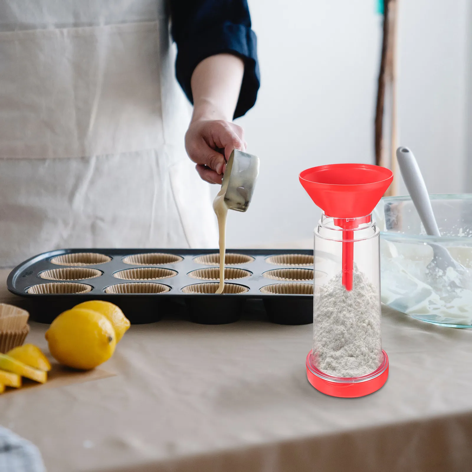 

Household Flour Sifter Round Shape Fine Mesh Baking Tool Handheld Sieve for Flour Sugar Powder Kitchen Strainer