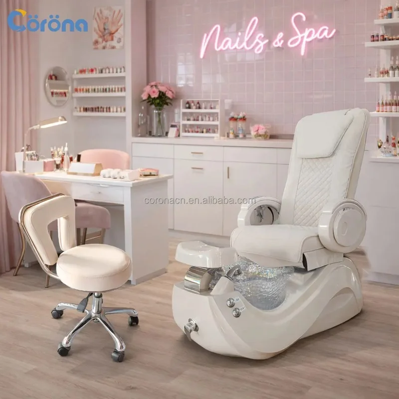 Luxury Nail Salon Furniture Equipment Professional Foot Care Pedicure Chairs with Massage