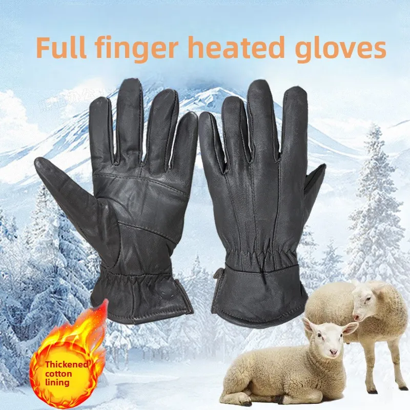 

Зимние теплые ветрозащитные утолщенные перчатки из овчины, теплые уличные перчатки для езды на велосипеде и мотоцикле