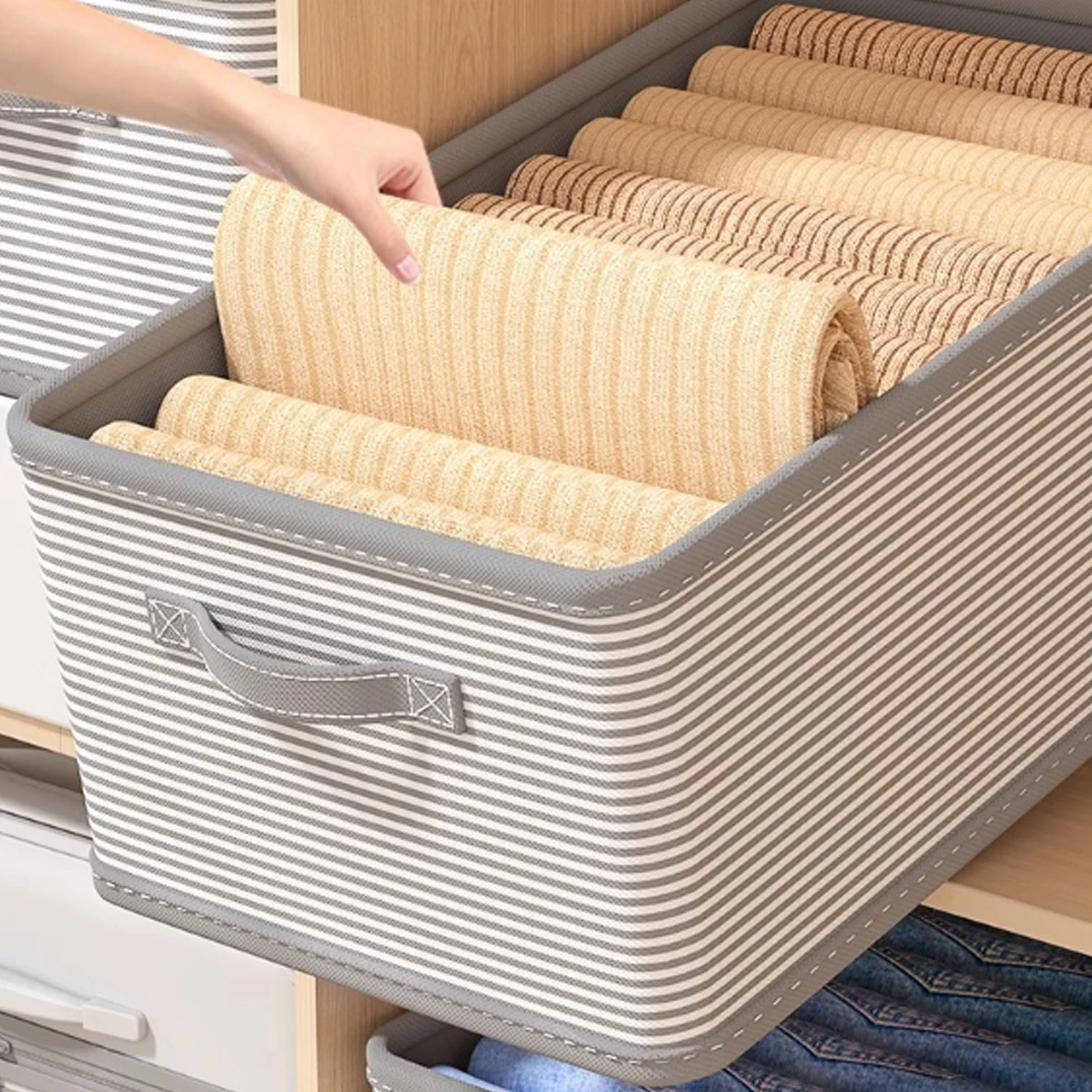 رشاقته الملابس المنظم السراويل سترة خزائن التخزين أدراج المنظم الجينز صندوق تخزين خزانة الملابس تخزين المنظمون