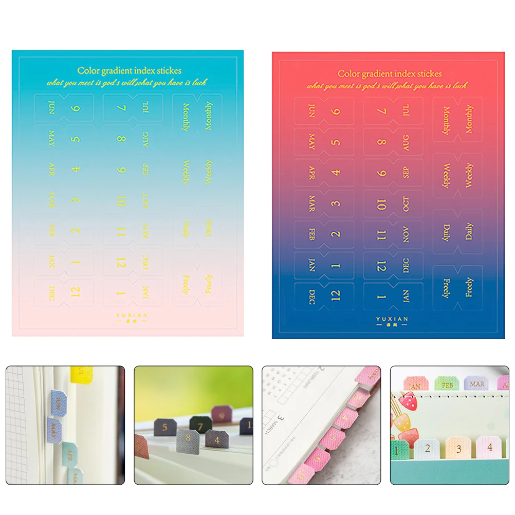 20 Sheets Sticker Document Stickers Category Tab Bronzing File Classification Label Specialty Paper Index Labels Event Reminder