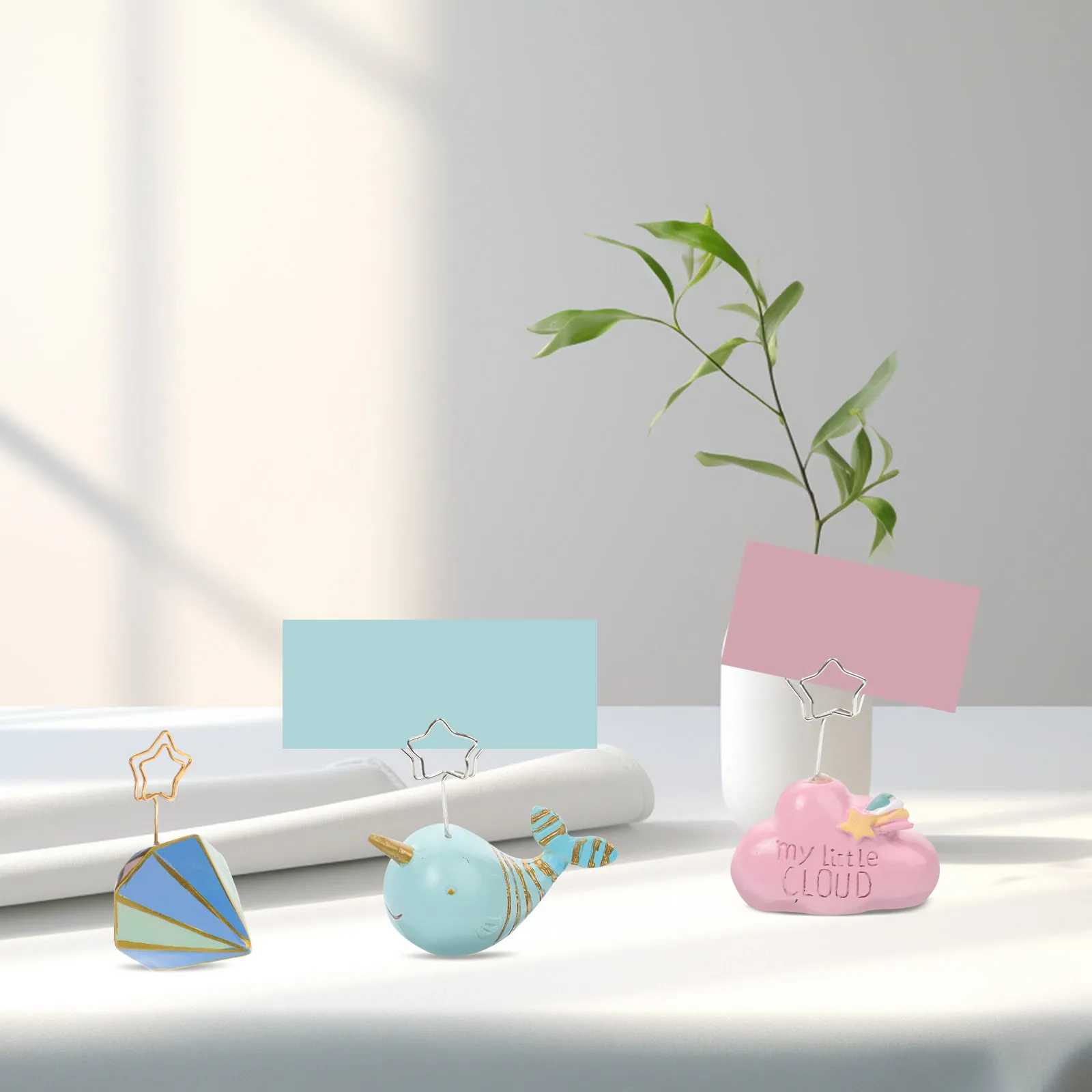 

3 Pcs Message Folder Cute Room Decor Decorations Menu Living Resin Office