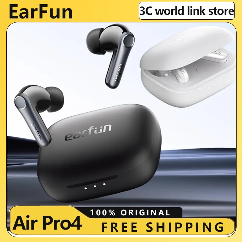 EarFun Air Pro 4i couteurs sans fil rduction Active HI-FI Bluetooth 5.4 TWS casques dans l'oreille couteurs e-sports Gamer accessoires