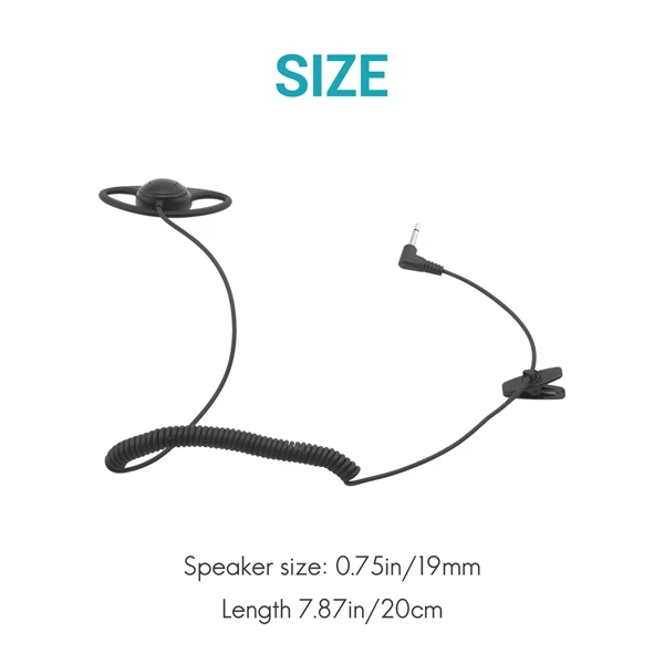 Auricular en forma de D para walkie-talkie, audífono de 3,5 MM con gancho para altavoz, micrófono, MOTOROLA KENWOOD