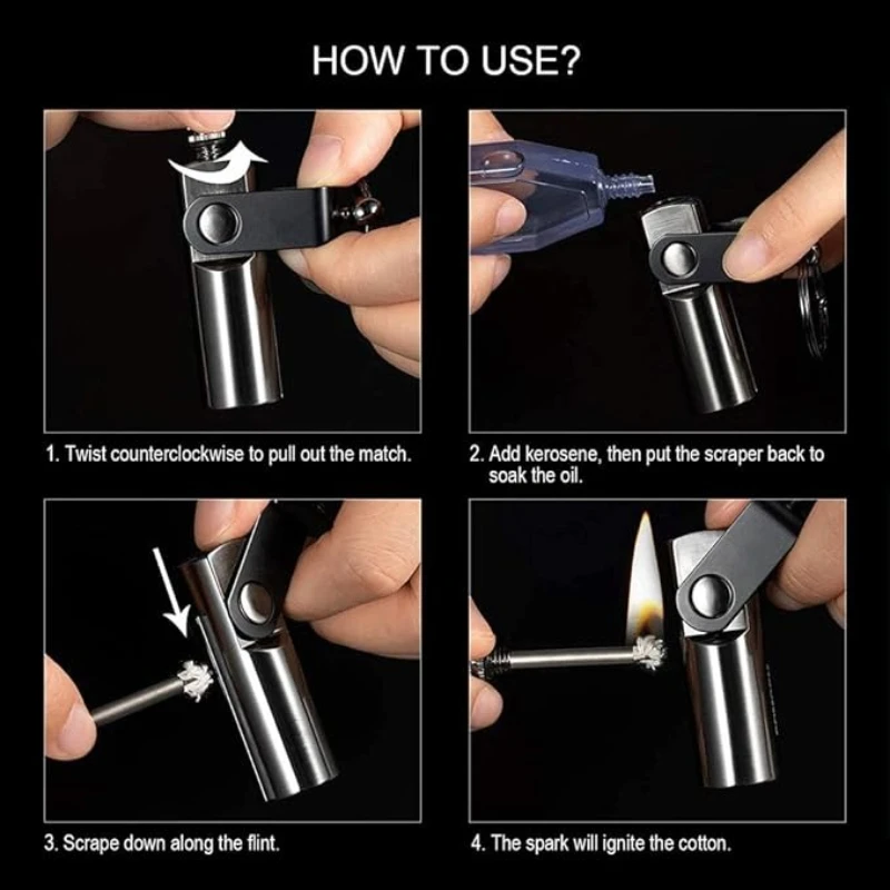 

Portable Matches Keychain Lighter: Creative Torch Type, Ideal for Outdoors & Cigarette Smoking, Cool Accessories & Gifts for Men