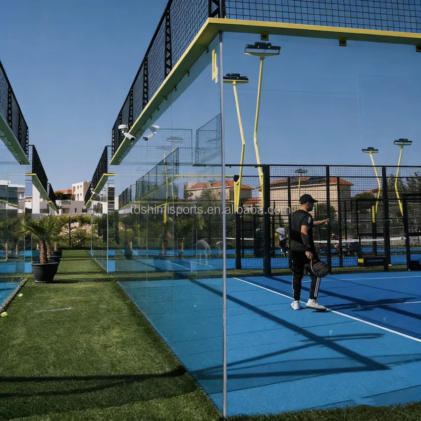 Wholesale Full Set Panoramic Padel Court Outdoor Cage Tennis Tempered Glass Squash Court Freight Consult