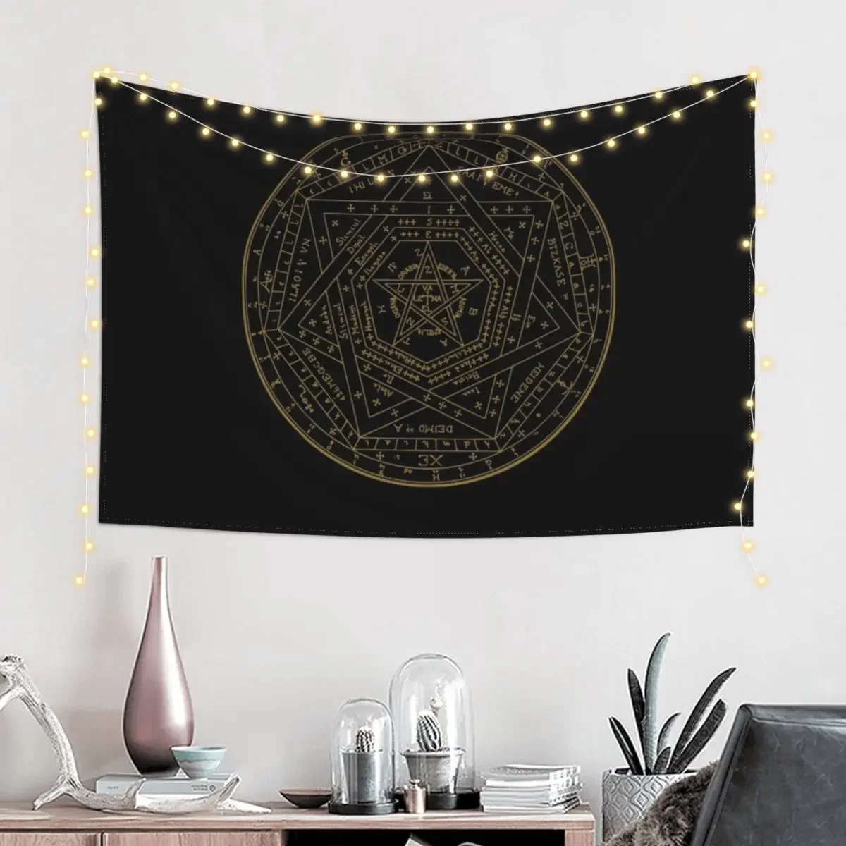 Sigillum Dei Aemeth Sigil of Ameth Enochian John Dee Symbol Tapestry Home Decor Aesthetic Things To The Room Tapestry