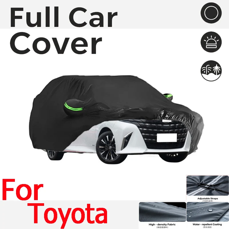 

For TOYOTA Cover Full black Covers Waterproof Dustproof UV Scratch-Resistant Sunscreen Protection