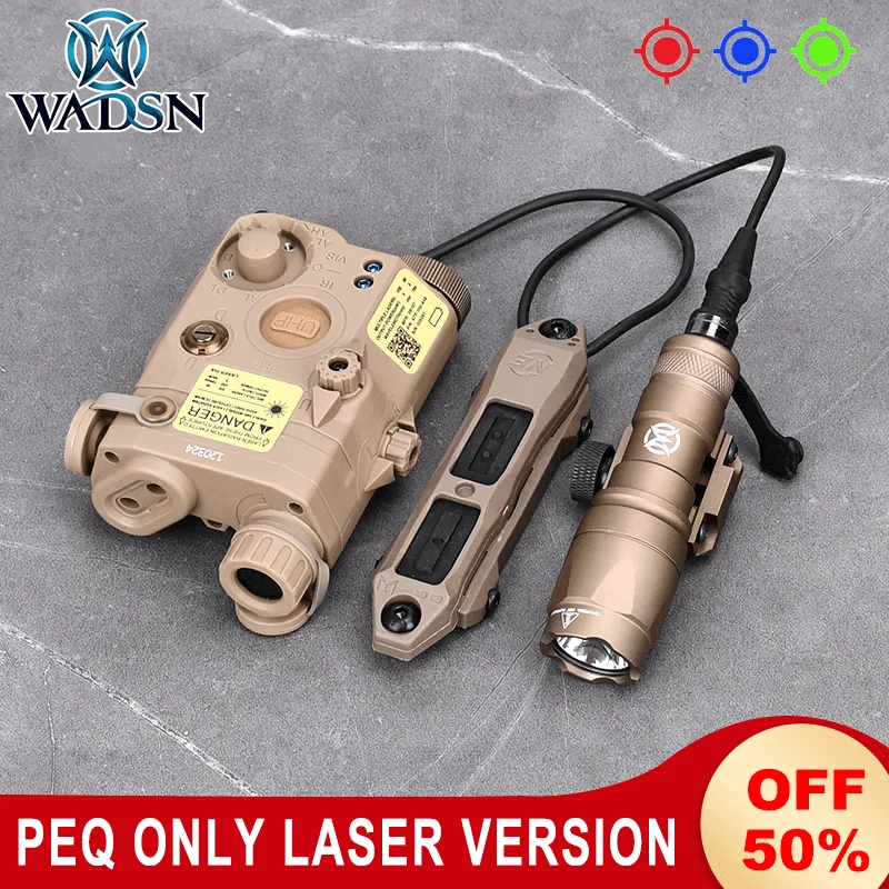 

WADSN PEQ 15 Single Laser version Red Green Blue Dot Sight M600C Tactical Flashlight M300 ScoutLight Remote PressureSwitch Suit