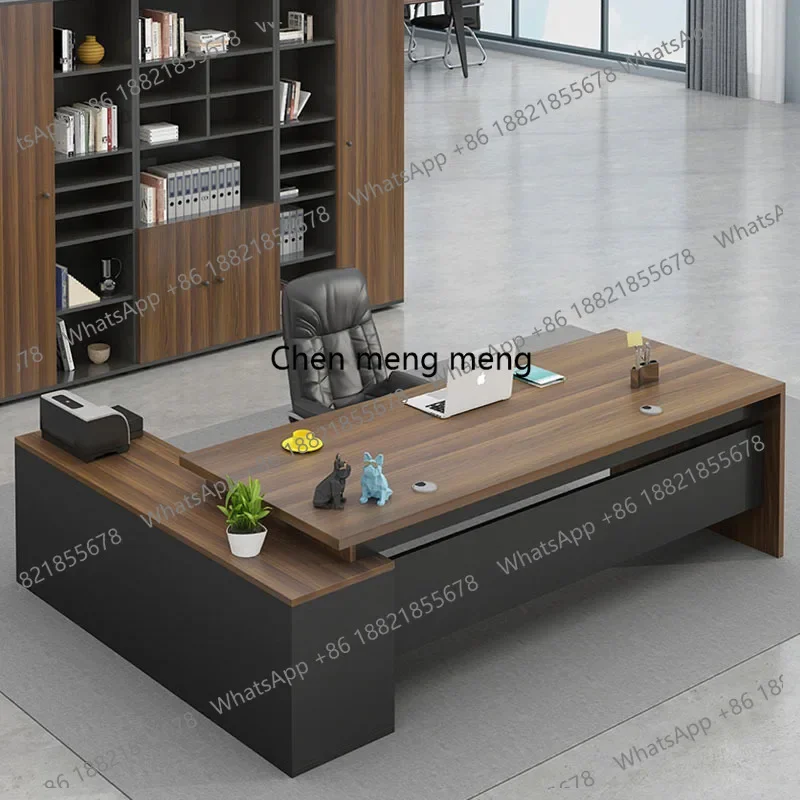 

E136 Black irregular office desk european unique modern aesthetic designer office desk Save space meuble bureau postmodern furni