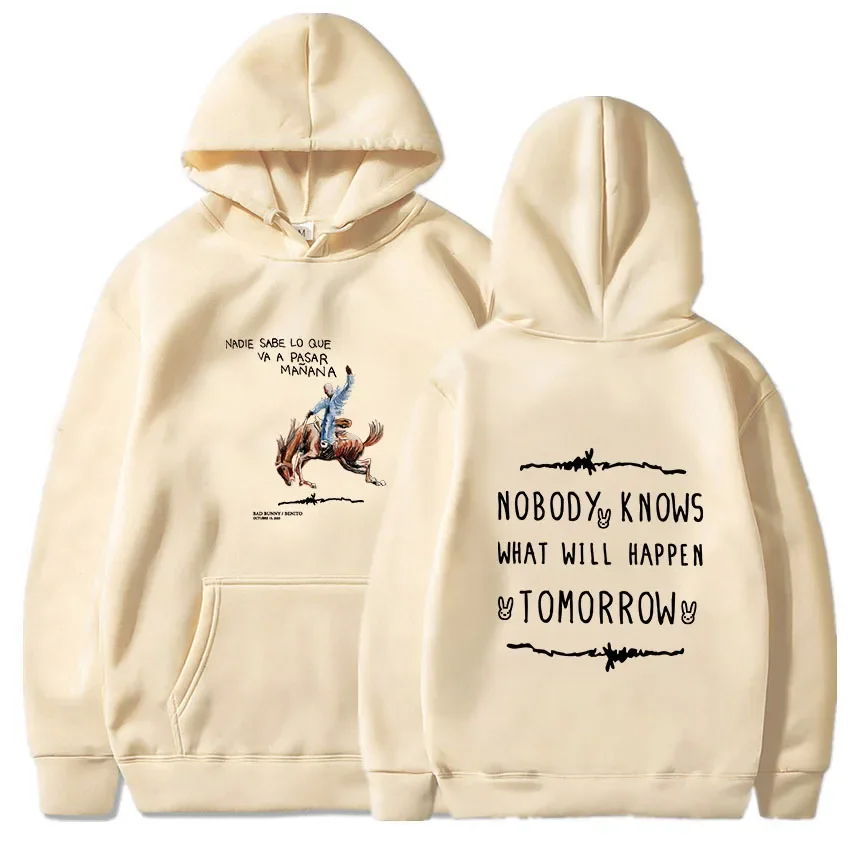 Bad Bunny-Sudadera informal de Estilo Vintage para hombre y mujer, ropa de calle Harajuku, Estilo Vintage, nuevo álbum