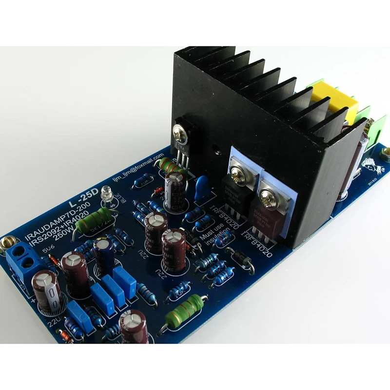 1Pair L25D IRAUDAMP9 IRS2092 IRFB4020 Top Class D Audio Amplifier Board 250W*2 8ohm Finished Board