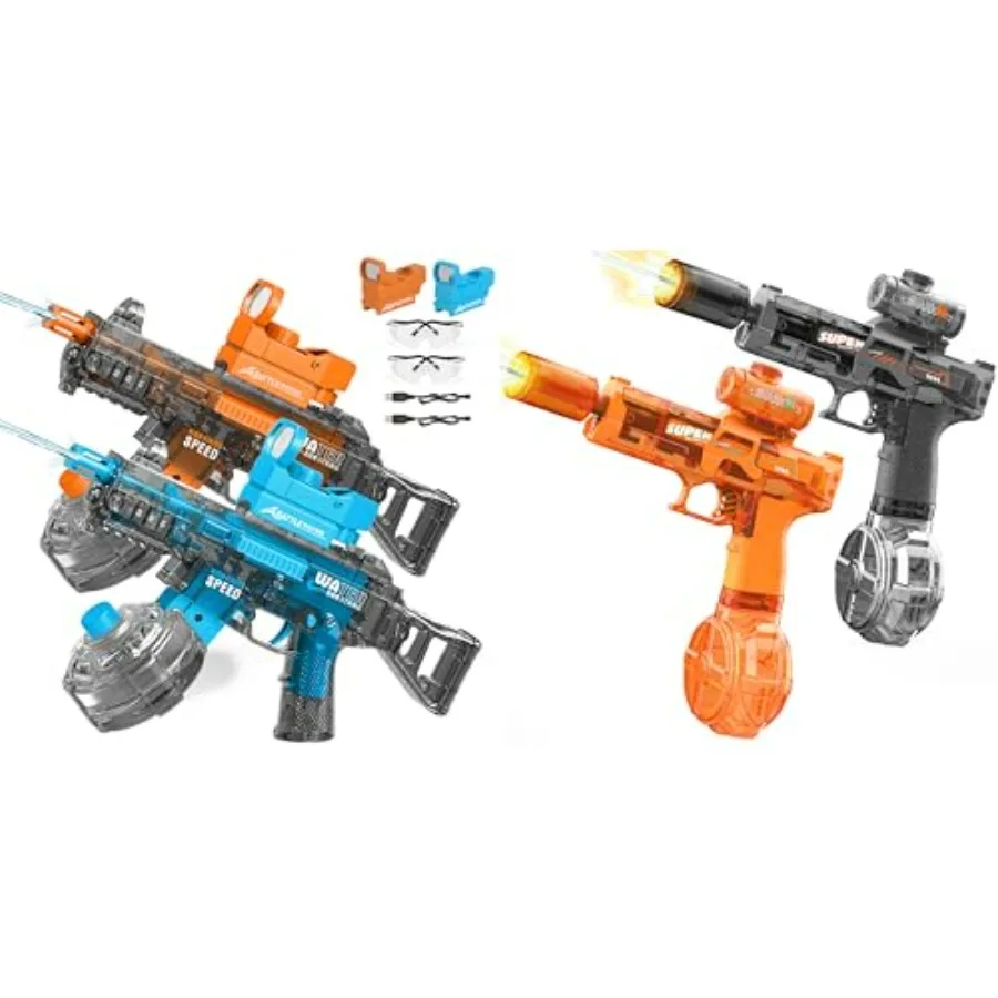 

Outdoor summer water toy set: ABS plastic, blue, automatic LED water blaster with 23-33 ft range and high capacity for beach, p