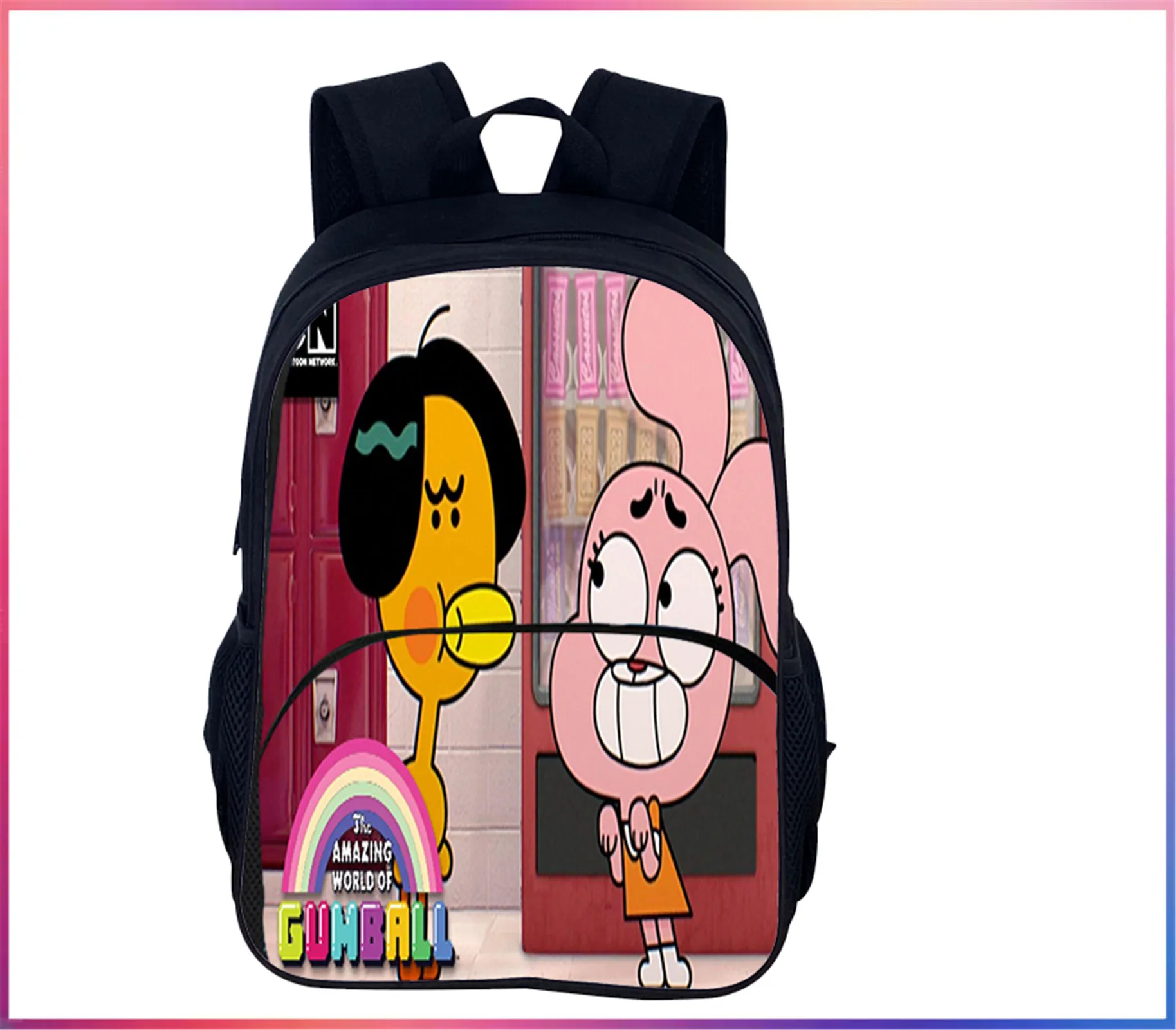 

Boys Girls Front Pocket The Amazing World of Gumball Daypack-Multifunction Rucksack-Back to School Backpack for Unisex Kid