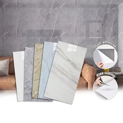 Imitation Marble Ceramic Tile Wall Stickers,Self-Adhesive PVC Wall Panels for Home Decor-Strong Adhesive Backing, Easy to Apply