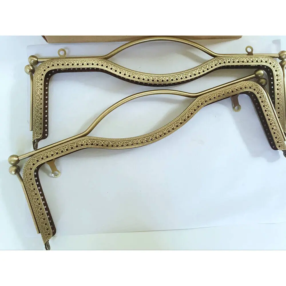 Metal Purse Frame Clutch Bag Accessories DIY HandBag Frame Kiss Clasp Lock Frame