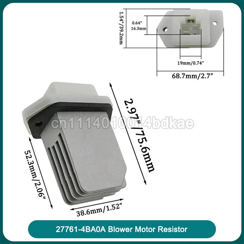 27761-4BA0A 277614BA0A Heater Blower Motor Resistor HVAC Fan Speed Control Module Replacement Engine Vehicle Part Auto Accessory