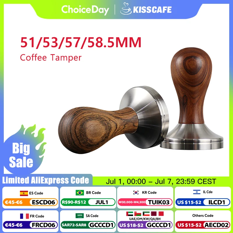 

Coffee Tamper 51mm 53mm 57mm 58.5mm Stainless Steel For Delonghi Breville Lelit Barista Espresso Maker Accessories Corner Tools