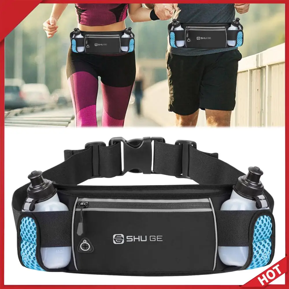 

Fanny Pack with Bottles Waist Pack with Adjustable Strap Cycling Bag for Running Hiking Walking Cycling
