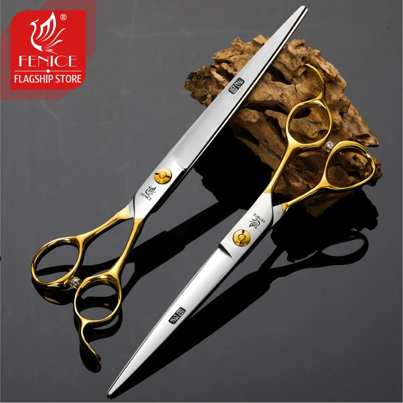 Fenice 6.5/6.75/7.0/7.5 inch Professional Dog Grooming Scissors Cutting Thinning Shear for Dog/Cats Animals Groomer Tools