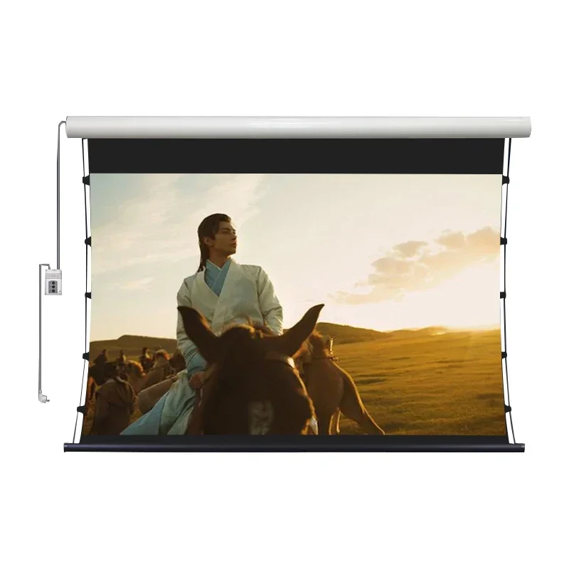 Wupro CBSP PET Crystal 120 polegadas Tela de projeção elétrica Drop Down CLR ALR UST Tela de projetor elétrico