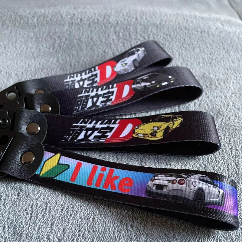 JDM Car keychain Initial D AE86 Key Ring Car Lanyard For Osaka Kawasaki Kanagawa Honda Mitsubishi Nissan Suzuki Auto Motorcycle