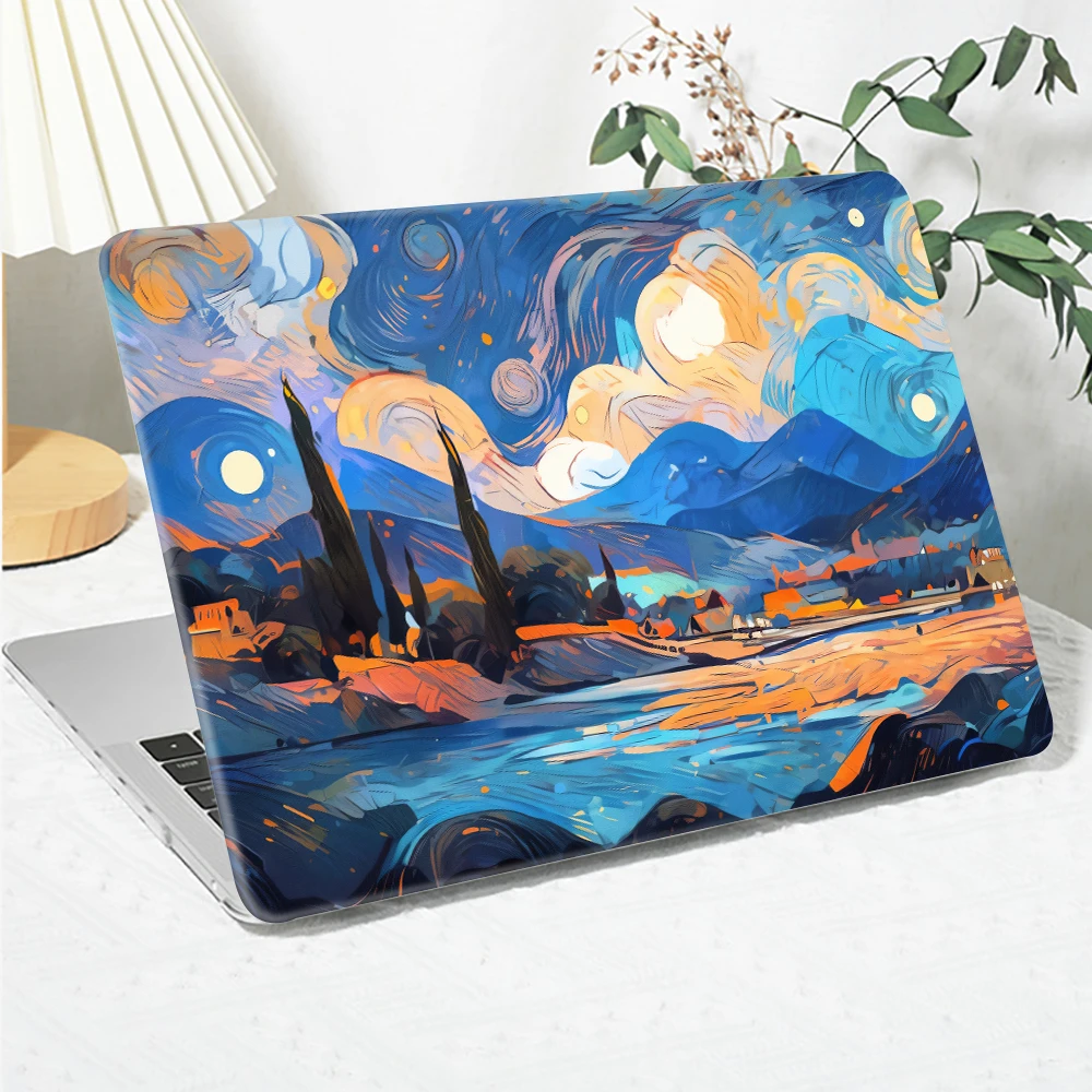 Oil Paint Print Laptop Case for MacBook Pro 14 M4 2024 Case A3401 M3 M2 Pro 14 Shell for MacBook Air 13 13.6 15 A3241 2025 Case