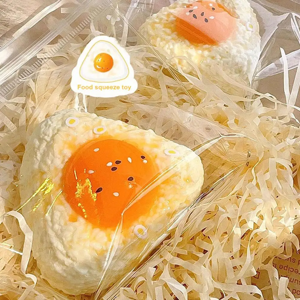 Handmade Silicone Egg Yolk Rice Vegetable Roll Pinch Music Super Soft Sticky Squeeze Toy For Boy/girl Birthday Gifts