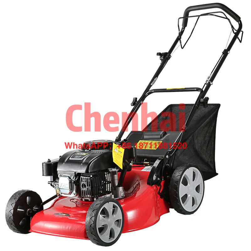 

China Cheap Custom Garden, Hand Push Self-propelled Cordless 20in 173cc Lawn Mower Cutting Lawn Grass Petrol / Gas Black/red 1in