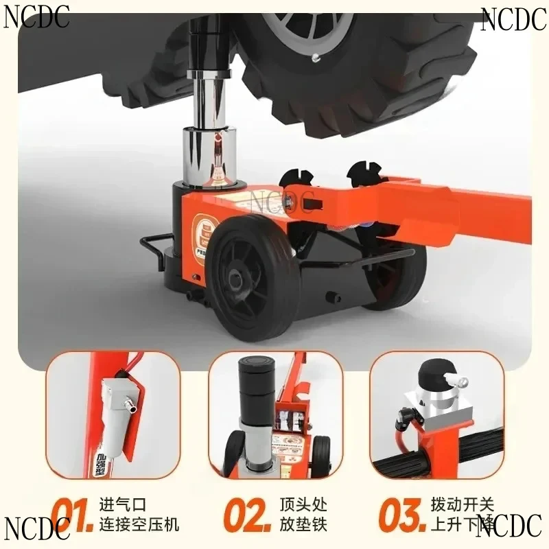30T Pneumatic Jack New V Big Car Hydraulic Thousand Gold Top Double Section Auto Repair Lift