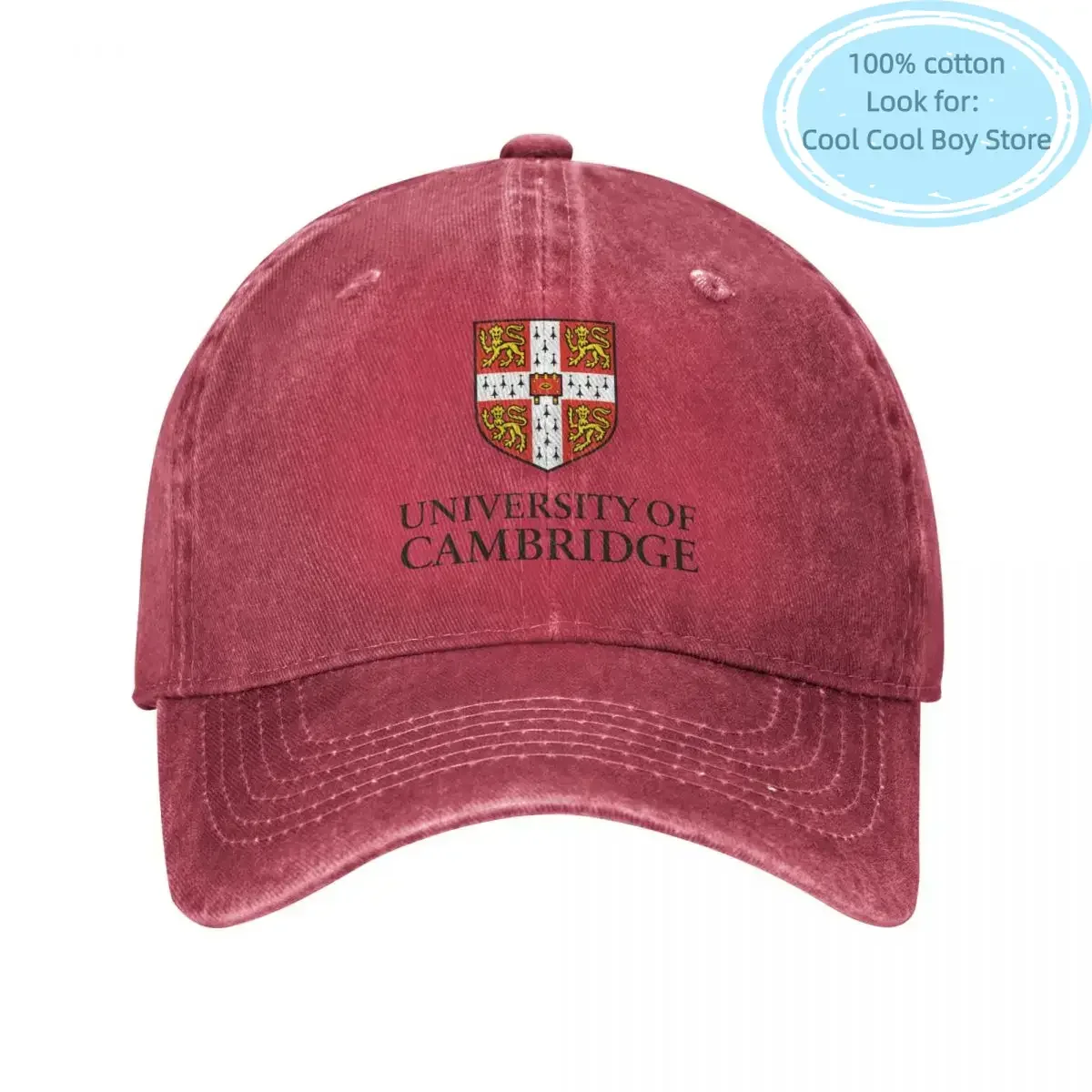 Vintage Cambridge-University Baseball Cap Unisex Distressed Cotton Snapback Cap Outdoor Running Golf Hats Cap