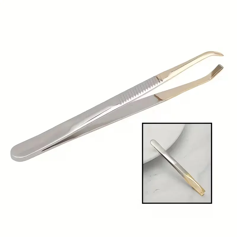 1 قطعة ملاقط الحاجب الوجه إزالة الشعر كليب الفولاذ المقاوم للصدأ شقة مائل تلميح الحاجب رمش ماكياج الملقط أدوات التجميل #1