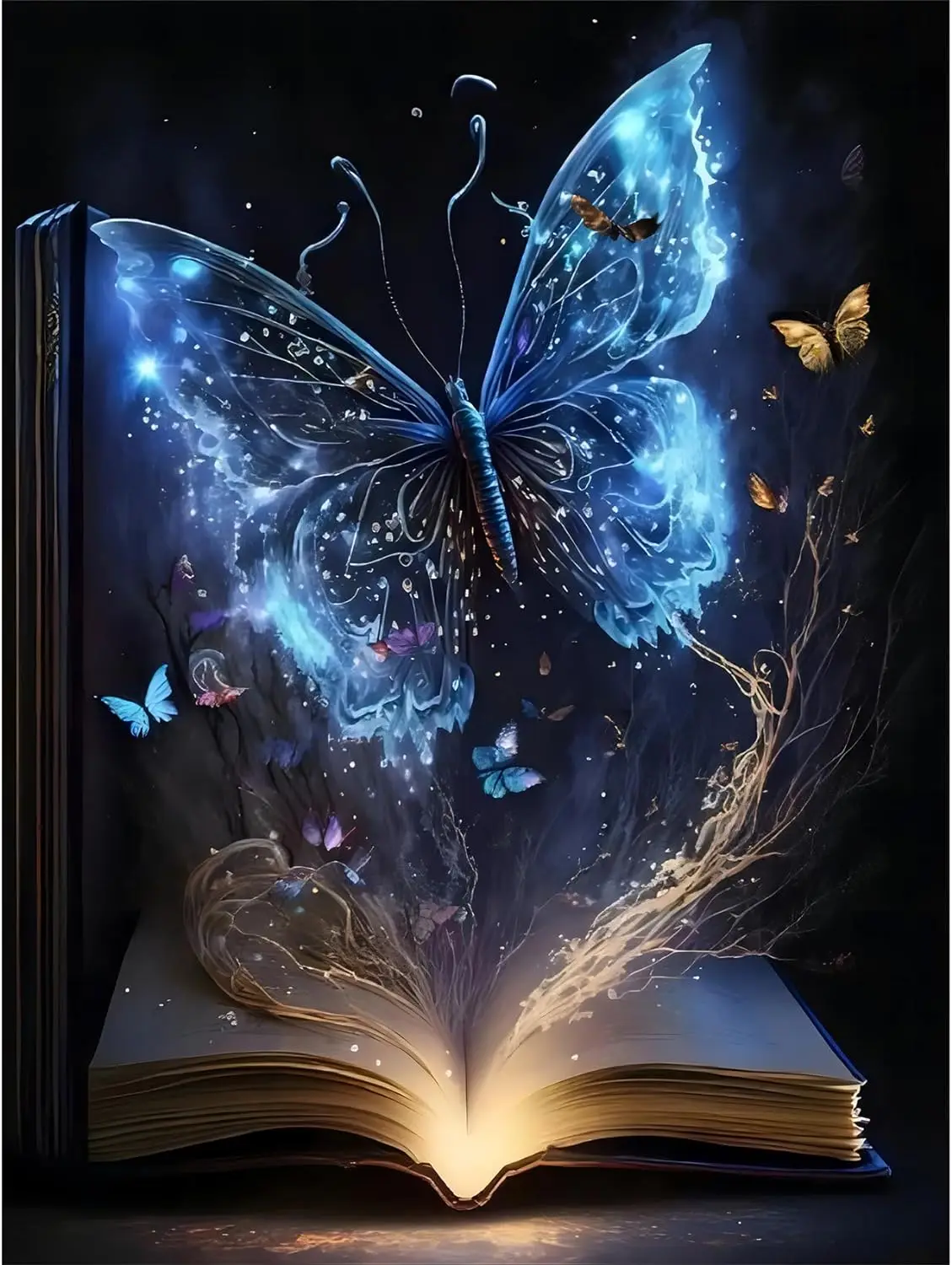 

Adult Beginner Book Butterfly Diamond Painting Set Circular Diamond Art Gift Home Bedroom Wall Decoration