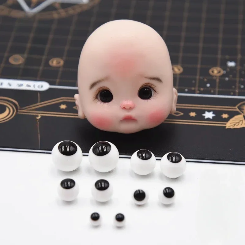 6mm8mm10mm Soft Taowa Head Pure Round Rotating Glass Eyeball DIY Pottery Doll Animation Cartoon Characters Made Accessories