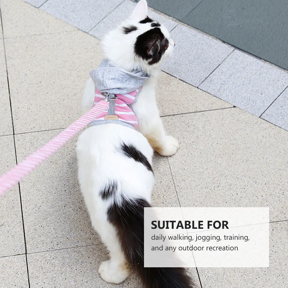 

Pet Harness Cat Vest Pure Cotton Kitten Collars No Pull Leash Supplies Chest Straps for Cats Daily Walking Jogging Training