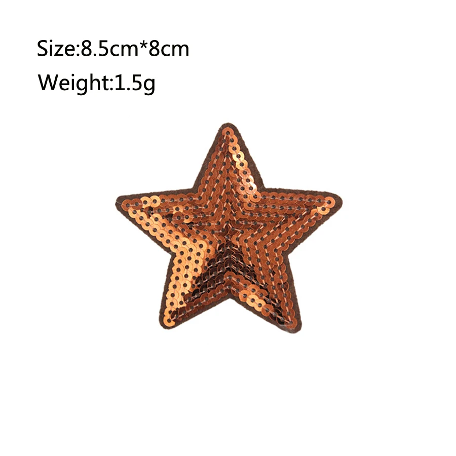 1X Sequin Star Patches For Clothing Thermoadhesive Iron On Patch T-Shirt DIY Sewing Clothes Applique Badges Stickers Accessories