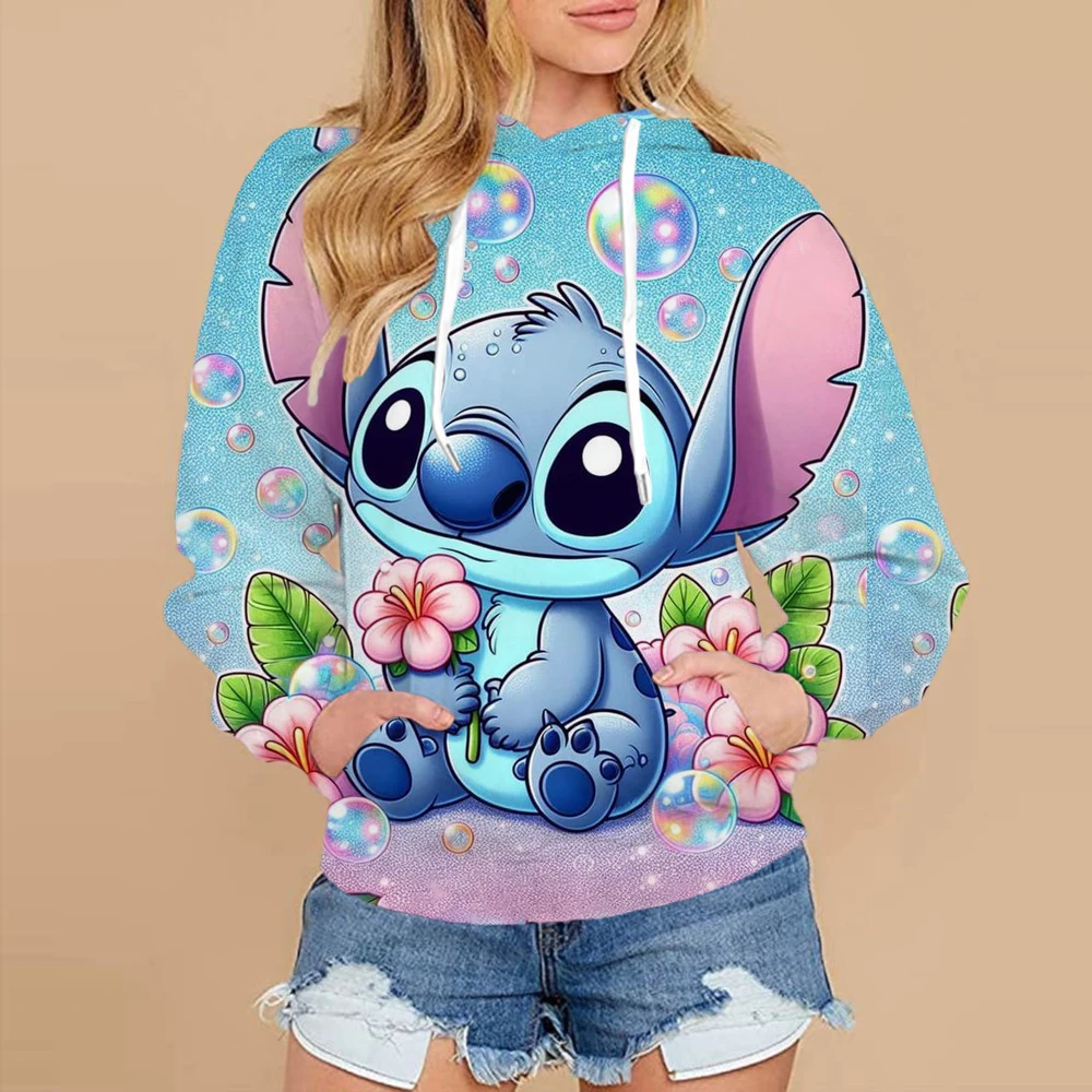 

Kawaii Lilo Knitted Hoodie Children's Clothing Fashion Women's Clothing Autumn Sportswear Women's Top