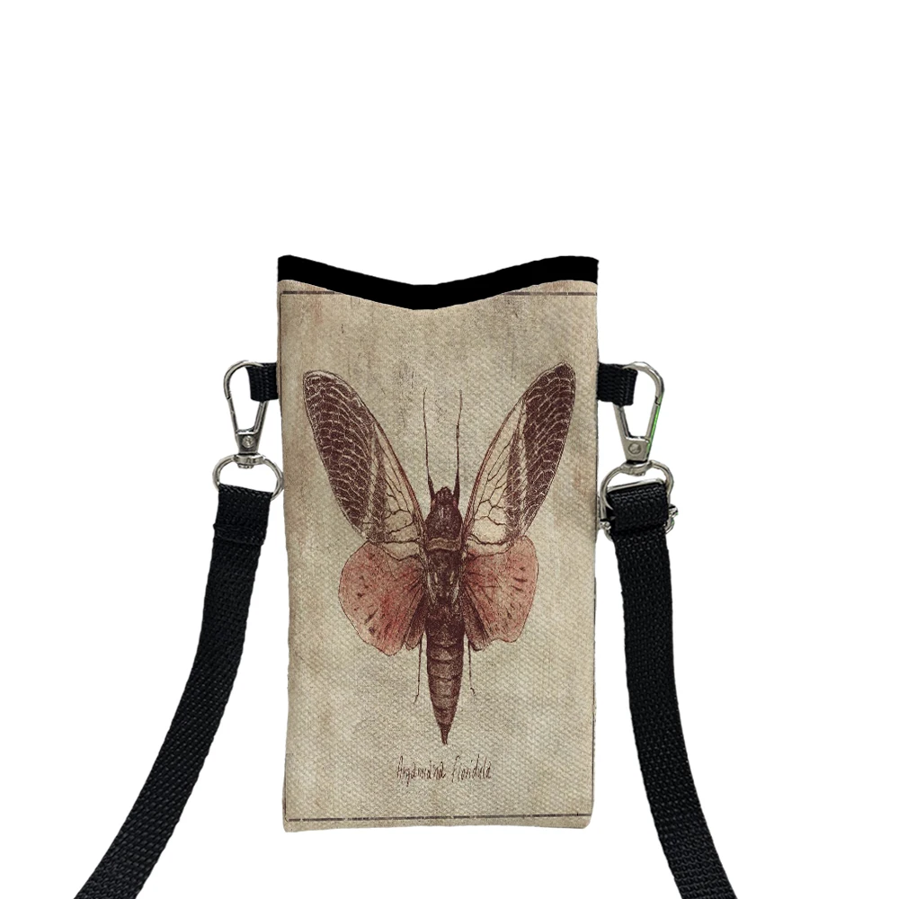 

Wild Insects, Butterflies,Bees Crossbody Phone Bag Adjustable and Detachable Strap Designed for Women Crossbody Shoulder Bag3.6