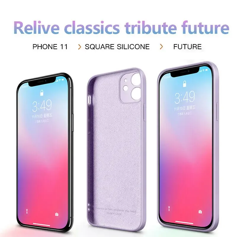 Fashion Square Silicone Case For Samsung Galaxy S24 S23 S22 S21 Ultra S20 FE S10 S9 Plus A51 A71 Note 20 Ultra Soft Cover