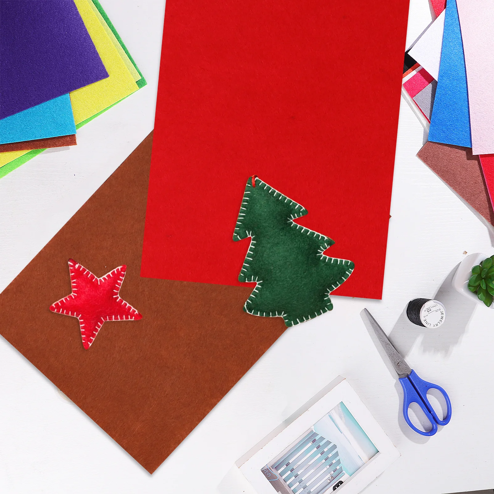 

40Pcs Felt Sheets Colored Both Sides Premium Quality DIY Craft Projects Sewing Notice Boards Greeting Cards Felt Fabric Sheets