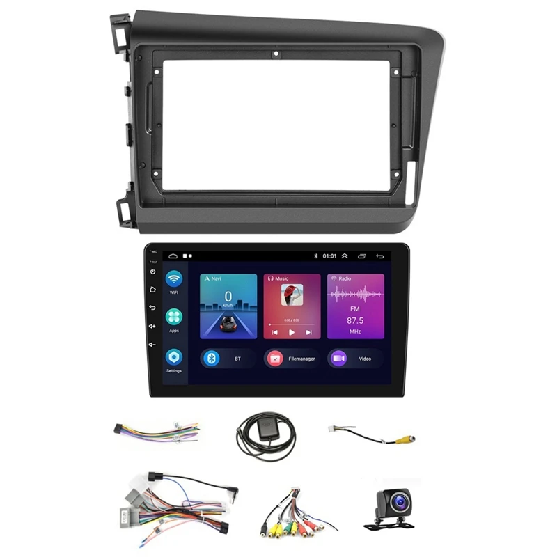 

Car Radio For Honda Civic 2012-2015 Parts 1G+32G Carplay Android Auto 9Inch Touchscreen Car Stereo Bluetooth FM Backup Camera